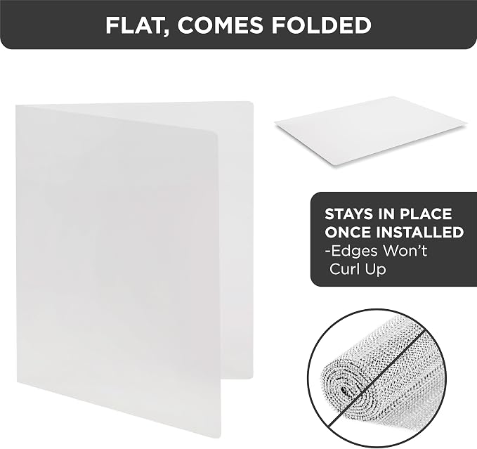 HOLDN’ STORAGE Hard Plastic Shelf Liner, 13" W x 20" L | Durable Plastic Shelf Liner Creates A Flat Surface For Cans, Bottles, Cookware, And Cabinet Essentials