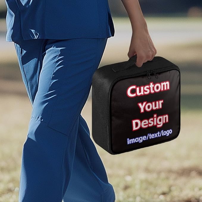 Rnyleeg Custom First Aid Kit Organizer Personalized Pet First Aid Bag Empty Large Capacity Medical Supply Bag Customized Your Photo or Text or Logo