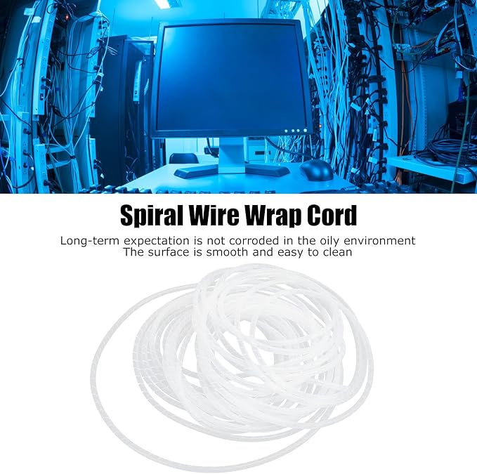 YOUTHINK Wire Hiding Spiral Tube Cable Cover to Prevent Petscatsdogs from Chewing, Organize Cables, Organize Power Cords, Protect (#1)
