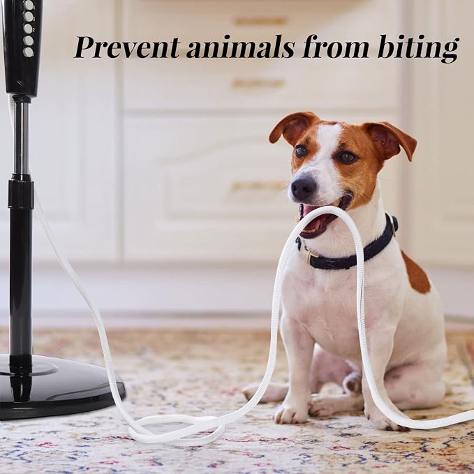 Cord Protector for Pet, Cable Protector from Chewing,10FT-White | Chew-Resistant Wires Covers Stop Chewing Wires from Rabbits, Cats Dogs and Other Small Pets