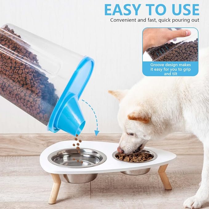 SenseYo 2lb 2.5L Pet Food Storage Container with Measuring Cup BPA Free for Small Dog, Cat, Bird (Blue)