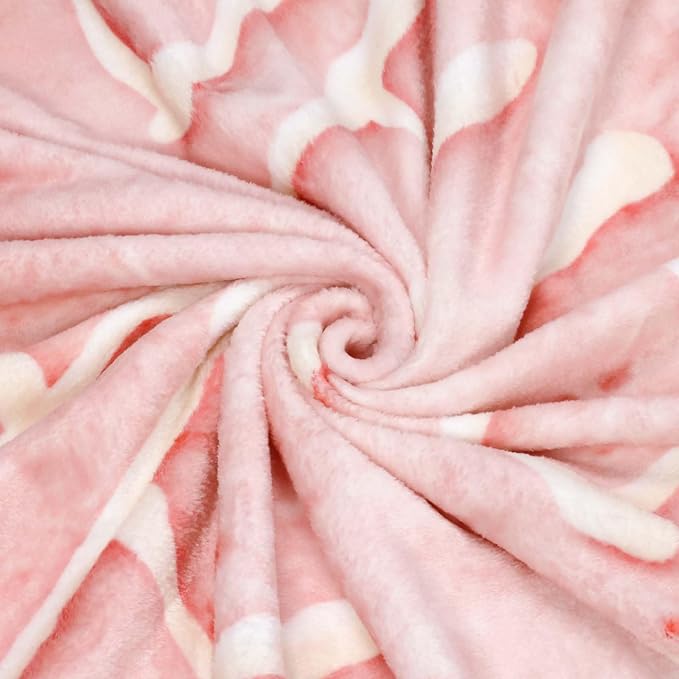Bnuitland Pink Birthday Cake Blanket, 300 GSM Double Sided Giant Realistic Funny Gift Throw for Sofa Bed, Super Soft Novelty Food Blanket for Kids/Pets and Adults