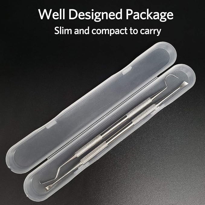 Professional Dental Tools, Langsum Stainless Steel Teeth Cleaning Tools for Dentist, Personal Using, Pets, Dental Hygiene Kit with Dental Scaler Pick, Tooth Tartar Scraper Remover and Storage Box