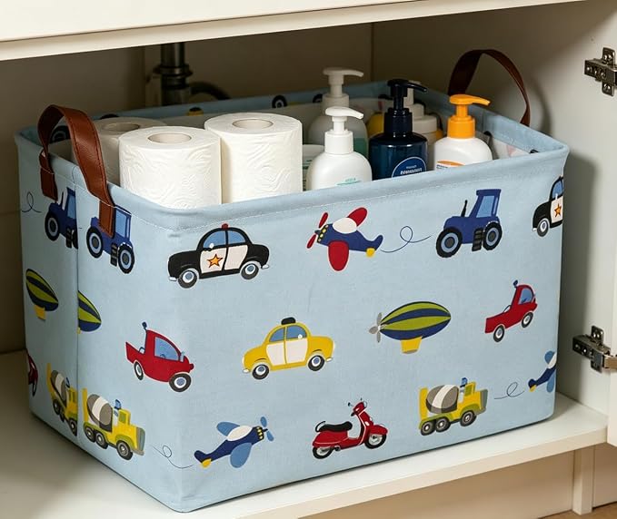 Rectangle Storage Basket, Storage Bins with Handles, Books Box, Gift Baskets(Car)