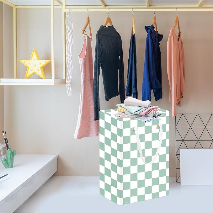 MAIZMZ Sage Green Foldable Laundry Basket 75L Kids Hamper Girls Storage Bins Waterproof Toys Organizer Large Canvas for Home/Dorm/Kitchen/Pet/Office/Closet/Shelf/Living Room Decor Gift Baskets