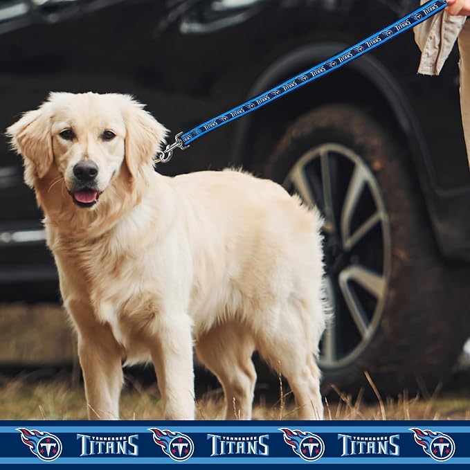 NFL PET Tennessee Titans Dog Leash, Small Football Team Leash for Dogs & Cats - Shiny & Colorful, Licensed by The NFL