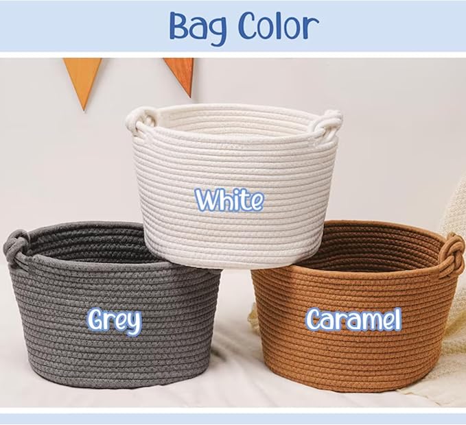 Generic PPersonalized Dog Toy Basket, Custom Cotton Rope Toy Storage Bin For Dogs & Cats, Durable & Stylish Organizer With Pet's Name For Pet Owners (Style I)