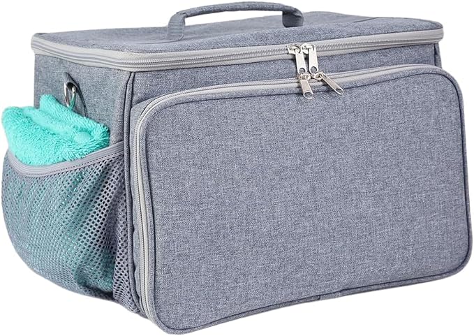 Home Storage Pet Grooming Gear Bag,Reinforced Carry Pouch, Multi Compartment Storage Solution, Mobile Cleaning Tool Organizer, Portable Utility Tote,Spacious Protective C