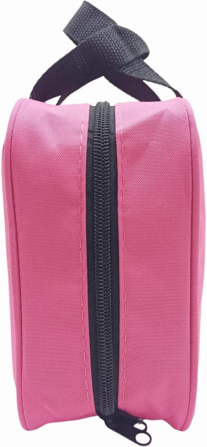 First Aid Bag Empty Emergency Medical Pouch First Responder Storage Compact Survival Medicine Bags for Sport Outdoors Car Office Pet Dog Cat (Pink QZ)