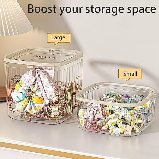 Mini Clear Coffee Pod Holder with Lid-Small Food Storage Organizer Bins-Clear Plastic Bins for Pantry, Kitchen-Cabinet Organization and Storage (1.9L/0.5 Gallon)