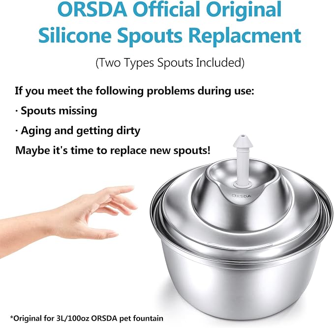 ORSDA Cat Water Fountain Parts Water Spouts Replacement for ORSDA Pet Fountains D60/ D66（Water Spouts）
