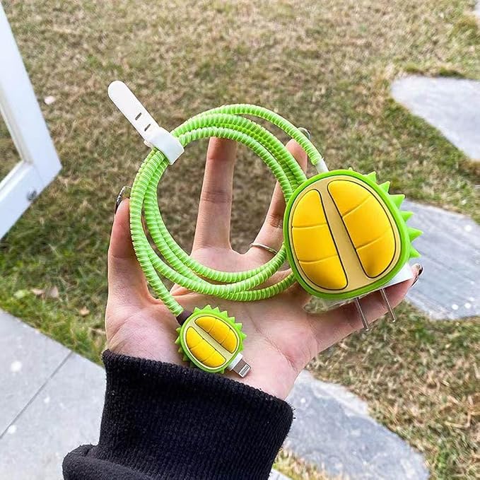 ZOSTLAND 5 in 1 DIY 18W 20W Heart Shape Protector Data Cable USB Charger Line Earphone Wire Saver Organizer Compatible with iPhone 11 12 13 14 15 Pro Max