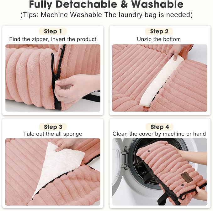 MIXJOY Dog Car Seat for Small/Medium Dogs up to 23 lbs, Multi-Functional Dog Carrier for Car with Detachable Washable Cover, Pet Travel Bed with Clip-On Safety Leash, Pink
