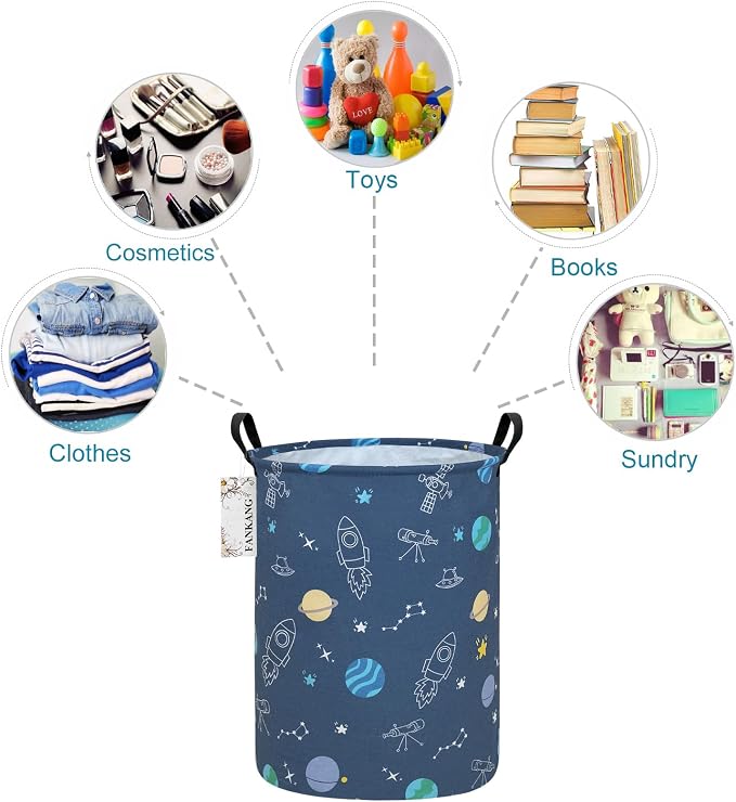 Storage Bin Foldable Nursery Organizer Basket Space | Foldable with Waterproof PE Coating Organizer Bin for Kids Boys and Girls,Office,Bedroom,Clothes