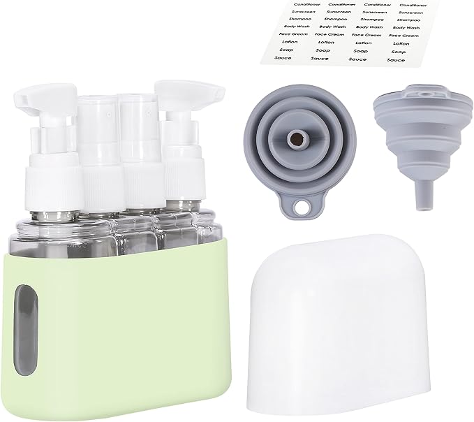 Bpluma Travel Bottles, Leak Proof Containers For Toiletries TSA Approved Airplane Accessories Kits For Liquid With Labels | For Toiletries TSA Approved Airplane Accessories Kits For Liquid With Labels