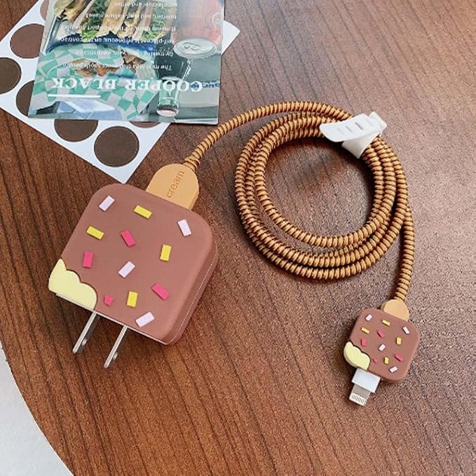 ZOSTLAND 5 in 1 DIY 18W 20W Heart Shape Protector Data Cable USB Charger Line Earphone Wire Saver Organizer Compatible with iPhone 11 12 13 14 15 Pro Max