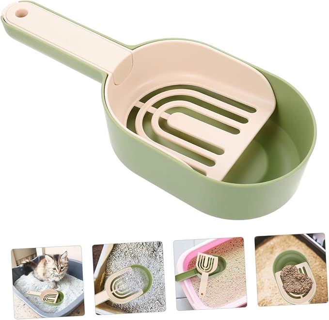 1 Set Cat Litter Shovel Cat Litter Picker Pet Litter Dustpan Cat Sand Shovel Portable Hamster Sifter Scoop Green Litter Scoop Pet Cleaning Scoop Cat Scooper Poo Cleaning Shovel Pp