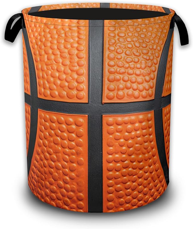 Basketball Laundry Hamper,Laundry Baskets,Waterproof Oxford Cloth Toy Storage for Bedroom,Bathroom,Nursery,16x20.8 Inch