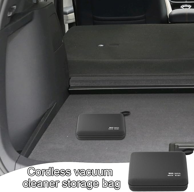 Car Vacuum Cleaner Storage Bag, Eva Storage Bag, Pet Hair Vacuum Organizer, Portable Auto Vacuum Storage Case for Your Car Vacuum Cleaner, Inflatable Pump, Earphone Cable and Sunglasses