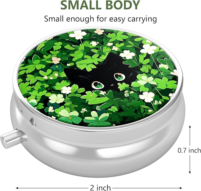 Pill Box, Small Pill Case for Purse & Pocket, Travel Medicine Organizer | Cute Travel Medicine Organizer, Portable Medicine Container Holder to Hold Vitamins, Medication, Fish Oil & Supplement