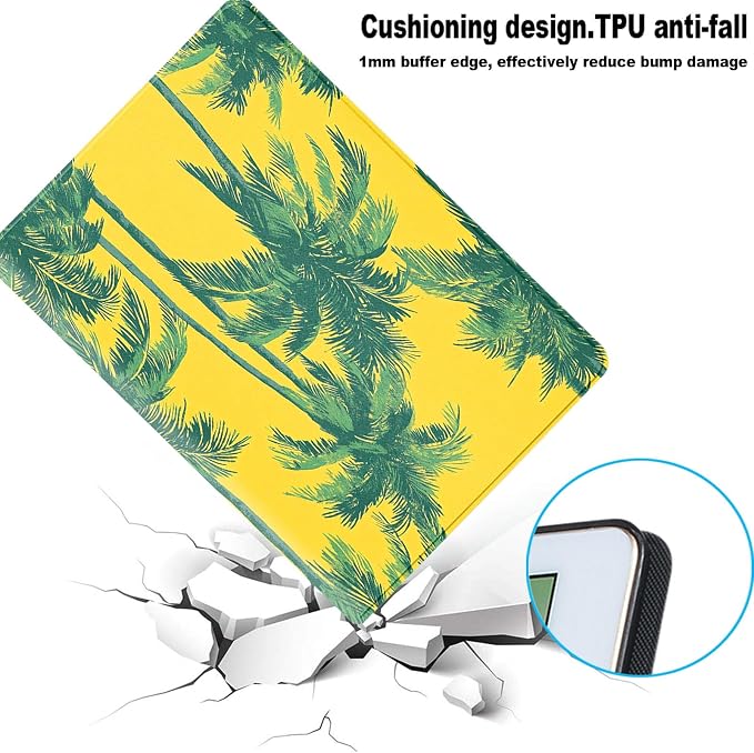 for Samsung Galaxy Tab S11-11 Inch 2025 (SM-X730/X736B/X736) Tablet Protective Cover with Adjustable Stand and Magnetic Auto Wake/Sleep,Palm Tree