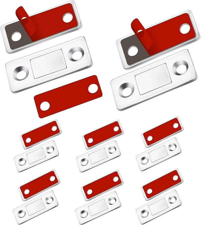 Cabinet Magnetic Catch 8 Pack Ultra Thin Cabinet Door Magnetic Catch for Drawer Magnet Adhesive Cabinet Latch Magnetic Closures for Sliding Door Closure Kitchen Closet Closer