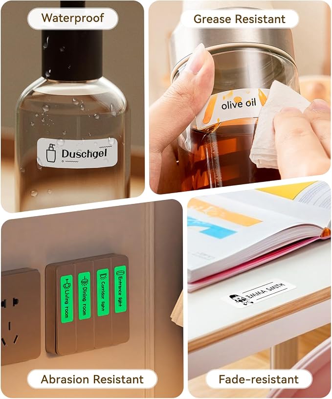 NIIMBOT D110 Upgrade Mini Label Maker, Bluetooth Thermal Printer for Daily | Portable Label Maker Machine with Tape, Creative Templates for School Supplies, Kitchen, Pantry, Storage, Files and Business