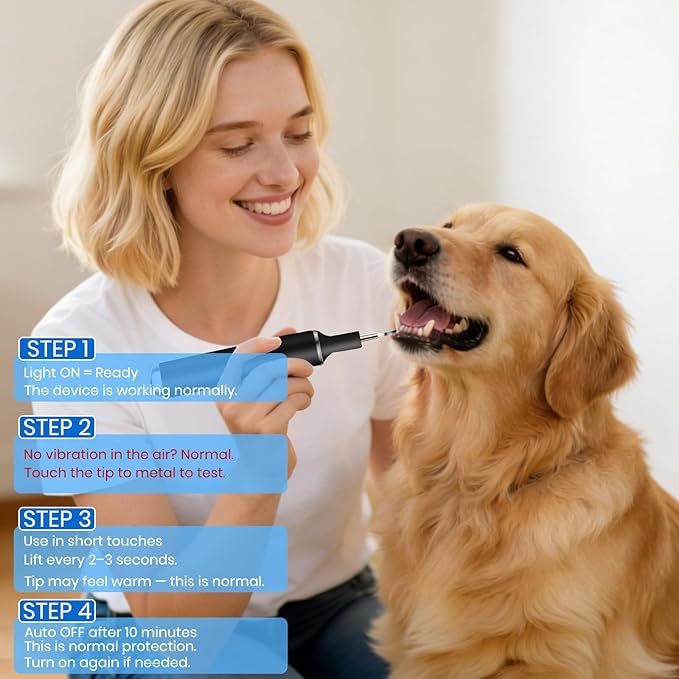Dog Plaque Remover for Teeth,Pet Ultrasonic Tooth Cleaner with LED Light,Cleaning Kit for Tartar and Stains,5 Adjustable Modes,Pet Teeth Cleaning kit,Suitable for Dogs and Cats (Black)