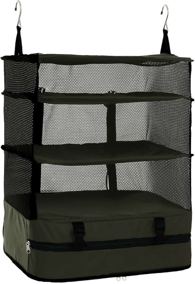 TABITORA Portable Hanging Travel Shelves Bag Packing Cube Organizer Suitcase Storage Large Capacity