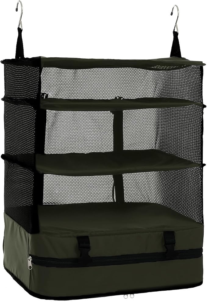 TABITORA Portable Hanging Travel Shelves Bag Packing Cube Organizer Suitcase Storage Large Capacity