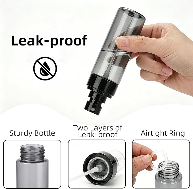 3 Pack Small Spray Bottle 2oz / 60ml, Fine Mist Mini Water Spray Bottles | Leak Proof, Travel Size, Ideal for Toner, Hair Care, Watering Plants & Cleaning