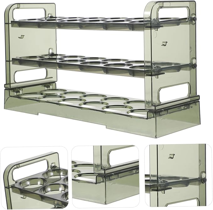 jojofuny Holder for Fridge Organizer Rack Pet Material Design Easy Assembly for Refrigerator Storage