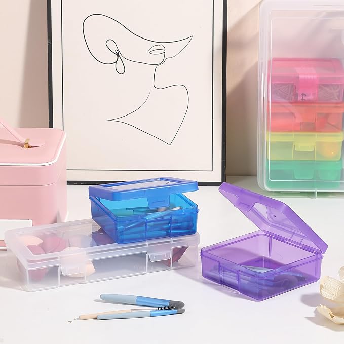 Plastic Storage Box Arts Storage Organizers Plastic Container for Storage | Multifunctional Design,Stackable,See Through,Versatile Organization,Space-Saving,Durable,Dust Protection