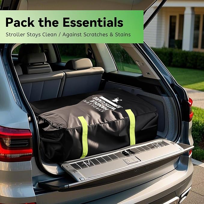 Stroller Bag for Airplane, 46" H x 21" W x 13" D, Baby Travel Essentials | Stroller Cover for Air Travel, Gate & Baggage Check,Fit Single/Double/Jogging/Umbrella/Baby Stroller Travel System as Chicco