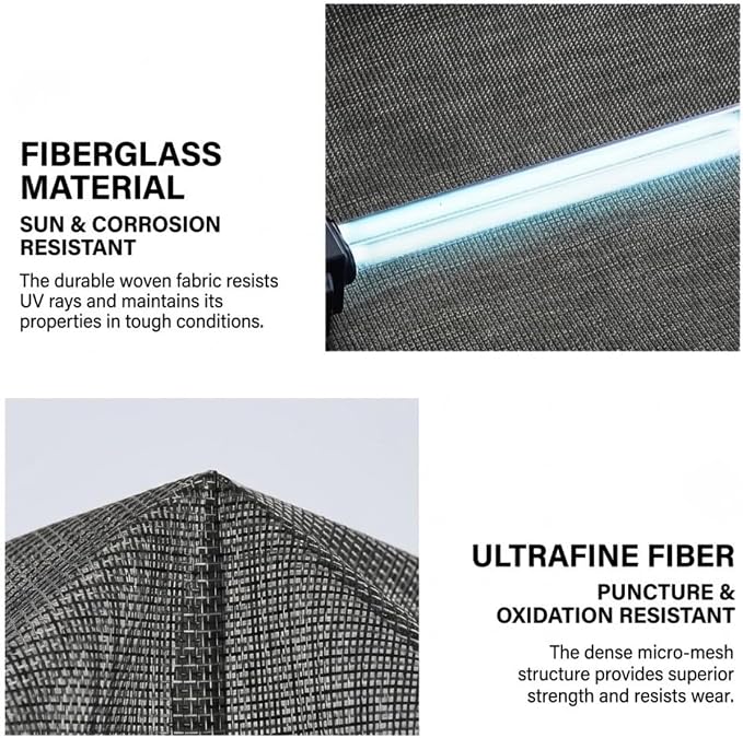 Magnetic Fiberglass Mesh Window Screen Washable, Hook and Loop Window Screen Magnetic Closure for Bedroom Kitchen Temporary, Keep Bugs Out Pet Protection Self-Adhesive Screen(White,35x73in)