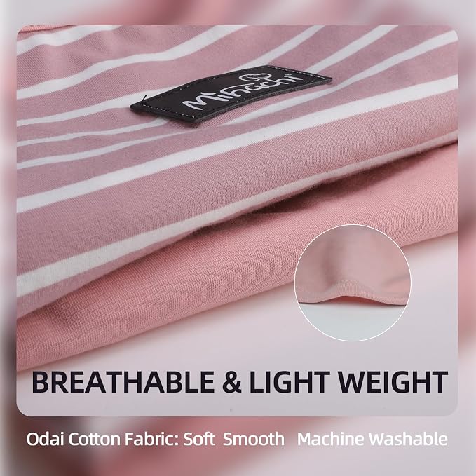 MIHACHI Dog Shirts Cotton Striped T-Shirt, Summer Pet Clothes for Small Dogs, 2-Pack Soft Puppy Apparel Cat Tee, Sleeveless Lightweight, Quick Dry, Breathable,Stretchy, Pink S