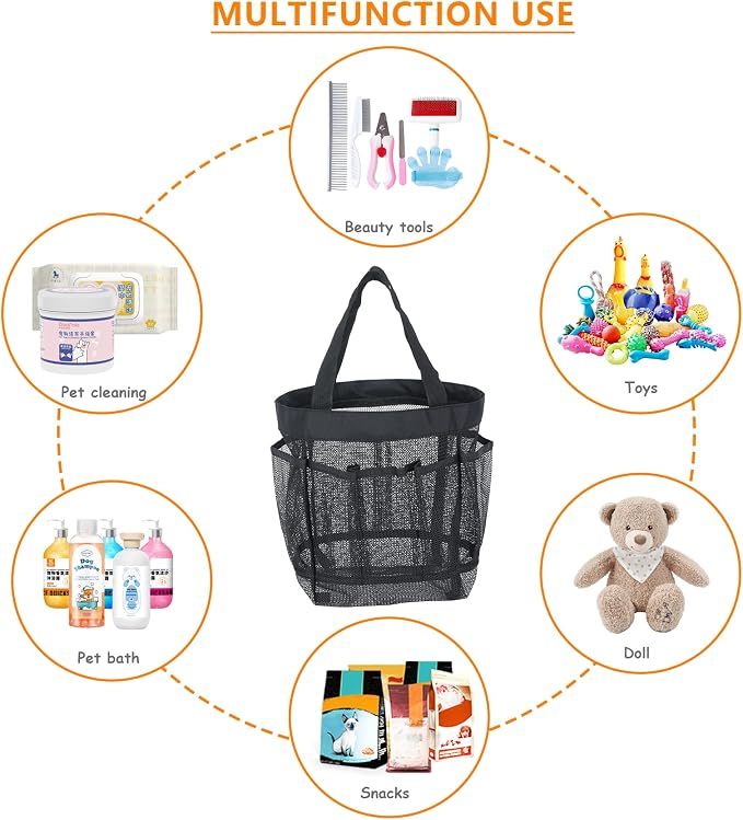 2 Pcs Dog Grooming Bag,Dog Travel Bag for Supplies,Pet Bathing Storage Tote for Cat Supply Organizer,Grooming Tools Kit Accessories