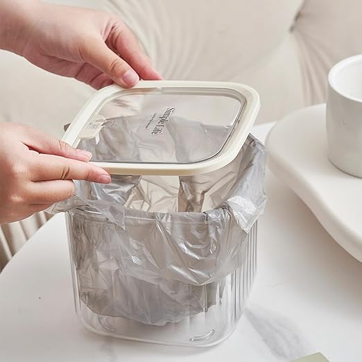 Mini Clear Coffee Pod Holder with Lid-Small Food Storage Organizer Bins-Clear Plastic Bins for Pantry, Kitchen-Cabinet Organization and Storage (3.2L/0.8 Gallon)