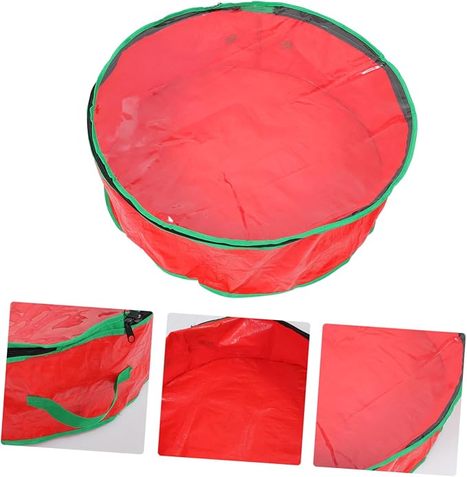 MAGICLULU 1pc Christmas Wreath Storage Bag Window Packing Bag for Holiday Decorations for Wreaths and Seasonal Items Storage Container