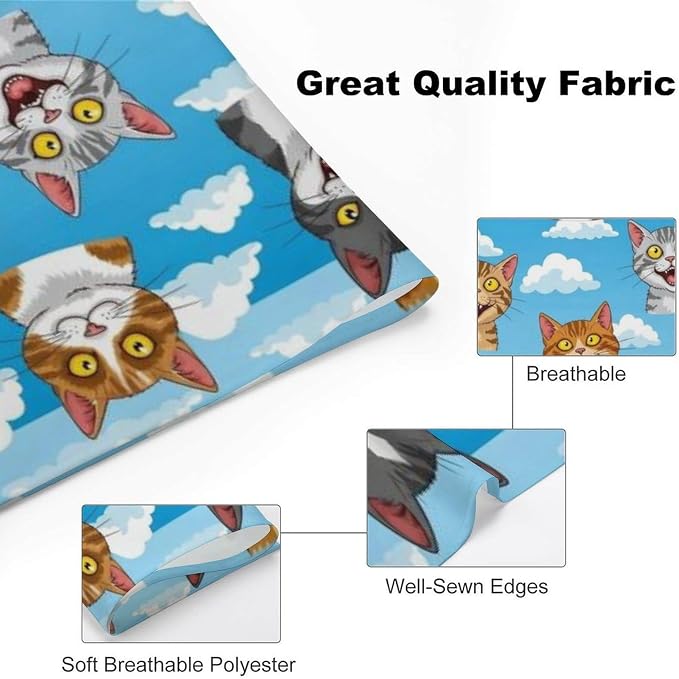 Lightweight Pet Scarf for Small to Large Dogs and Cats, Adjustable Scarves for Costume Accessories, Casual Daily Use (Cute Funny Cats)