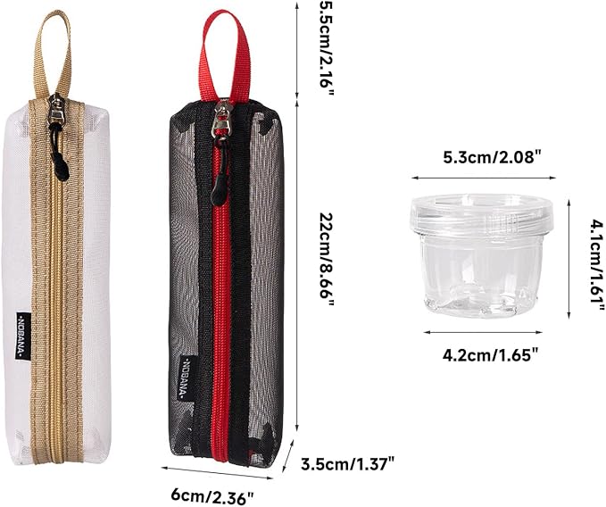 Camping Kit Travel Seasoning Container Bag with 5 Clear Bottles Outdoor Portable Organizer Jar