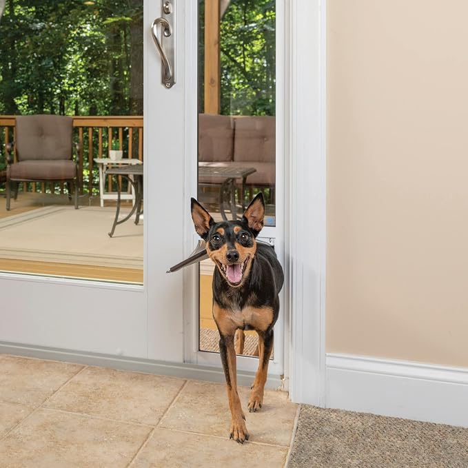 PetSafe Sliding Glass Pet Door, 1 Piece, Medium Dogs to 40 lbs, White