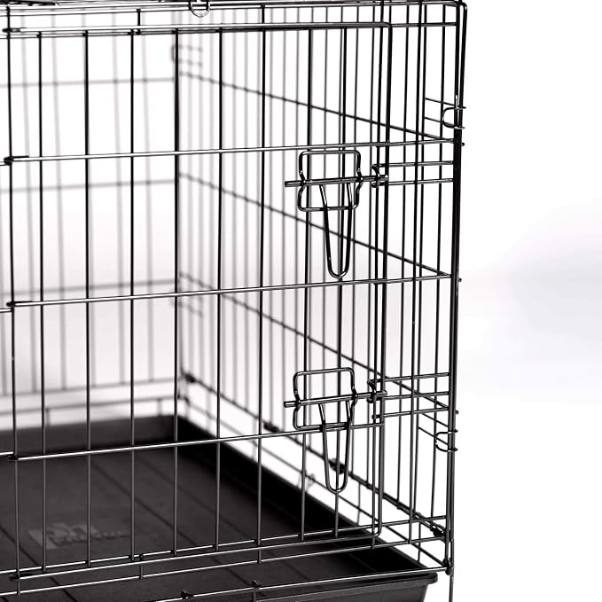 Prevue Pet Products Home On-The-Go Single Door Dog Crate - S, Black | Small Collapsible Dog Cage for Travel, Indoor and Outdoor Use, Foldable Kennel Design, Deep Plastic Pan