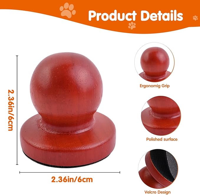 Dog Nail File Dog Scratch Board for Nails Wooden Handicraft Cat Dog Nail Scratch Pad with 4 Pcs Replaceable Sandpaper Dog Trainning Accessories Stress Free Nail Filing for Dogs(Chocolate)