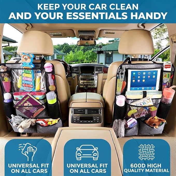 EcoNour Car Kick Mats Back Seat Protector