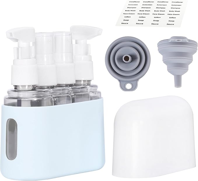 Bpluma Travel Bottles, Leak Proof Containers For Toiletries TSA Approved Airplane Accessories Kits For Liquid With Labels | For Toiletries TSA Approved Airplane Accessories Kits For Liquid With Labels