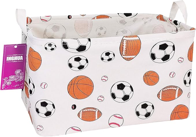 Rectangular Ball game Storage Basket | Gifts Bag for Toys,Books,Clothes,Gifts,Pets-Perfect for Home,Office,Nursery,Dorm,Shelf