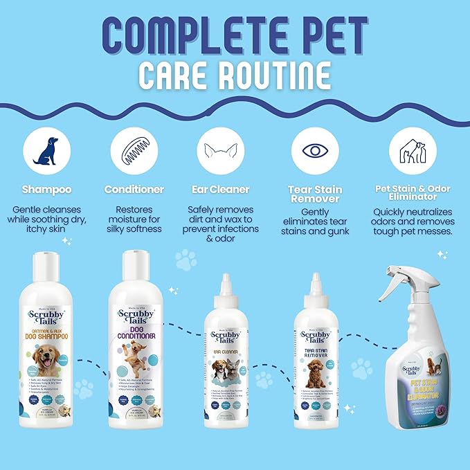 Organic Dog Shampoo - Puppy Oatmeal Shampoo for Itchy Skin Relief - Hypoallergenic for Sensitive Skin, for Groomers & Professionals, Made in USA, 1 Gallon (Vanilla Ice Cream)