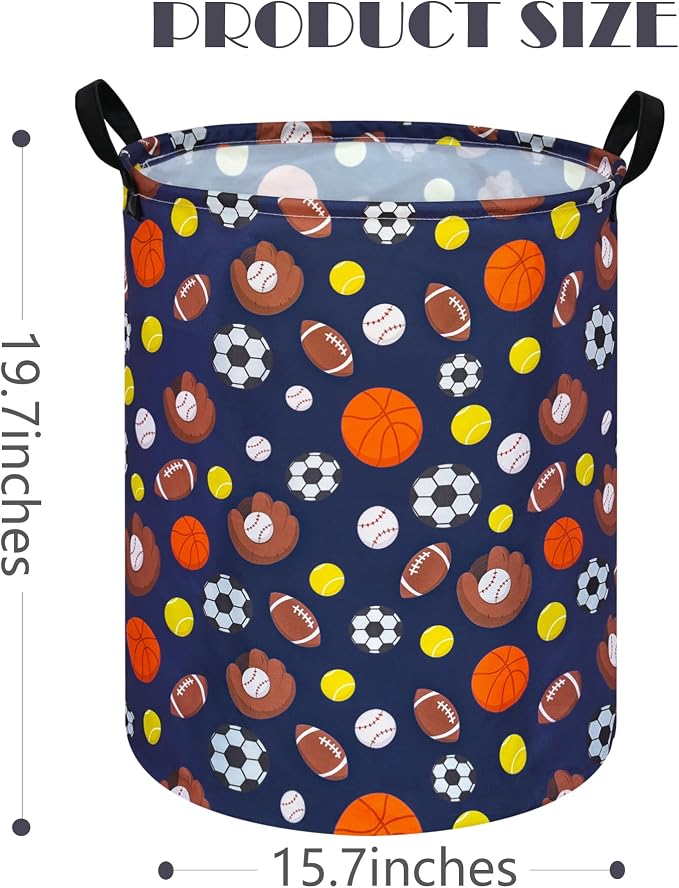 MAIZMZ Kids Hamper Storage Bins Organizer Toy Box Laundry Basket Large Canvas Collapsible Chest for Home/Dorm/Kitchen/Pet/Office/Closet/Shelf/Gift Baskets