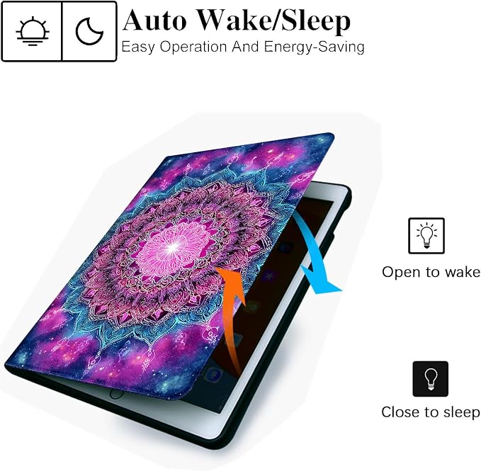 for Microsoft Surface Pro 8-13" 2021 Tablet Case,Auto Wake/Sleep,Adjustable Stand Protective Cover - Mandala Starry Sky